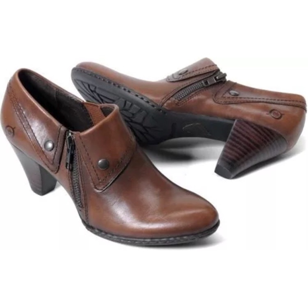 Born Heeled Booties 7 distressed